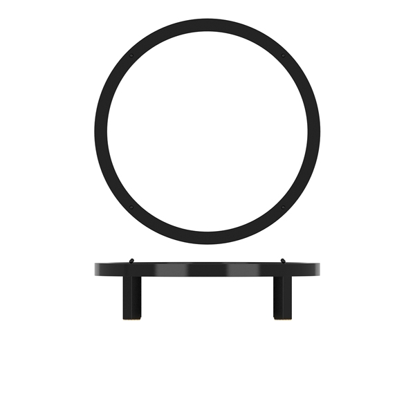 GENWARE | BLACK LUXOR METAL ROUND RISER 28.5 X 7CM | LX281902