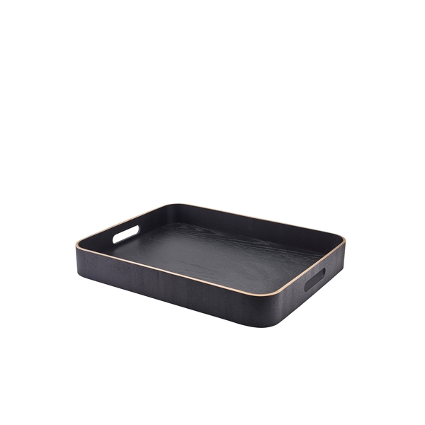 GENWARE | BLACK WOOD VENEER BUTLERS TRAY 45.5 X 36CM | WVT-B4536BK