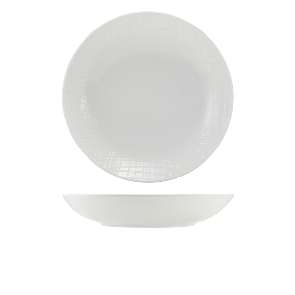 GENWARE | INCISE PORCELAIN LAVARA COUPE BOWL 23CM X 6 | CB-ILV23
