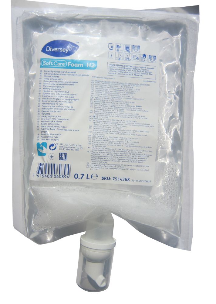 DIVERSEY | SOFTCARE FOAM SOAP H2 6 X 700ML (CASE) | 7514368