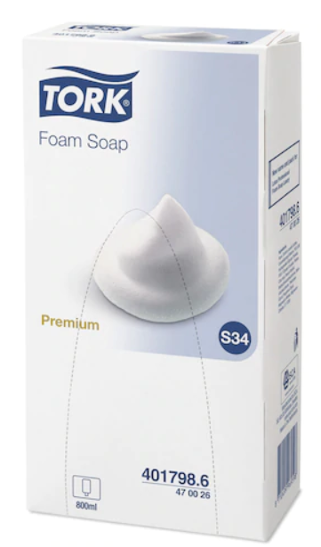 TORK | NON PERFUMED FOAM SOAP (S34) 6 X 800 ML | 470026