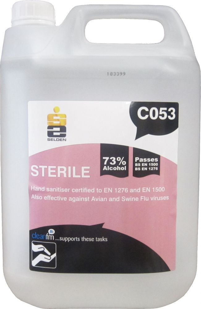 SELDEN | STERILE ALCOHOL HAND SANITISER X 5 LTR | C053 | C053
