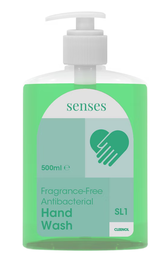 CLEENOL | FRAGRANCE FREE ANTI-BACTERIAL HAND WASH - 6 X 500ML | 077028