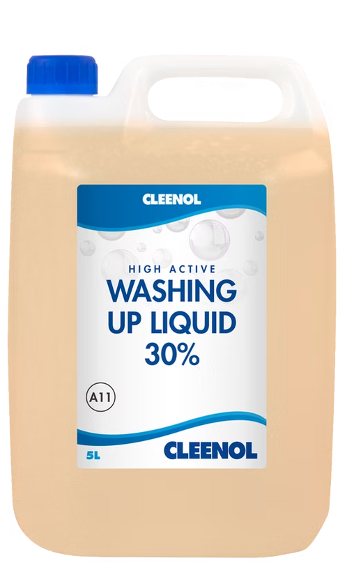 CLEENOL | CLEENOL HIGH ACTIVE WASHING UP LIQUID 30% X 5 LTR | 021502X5