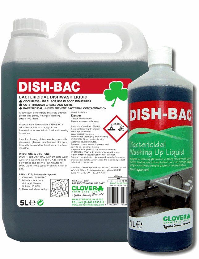 CLOVER (CHRISTEYNS) | DISH BAC WASHING UP LIQUID WITH BACTERICIDE 15% | 221