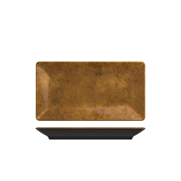 GENWARE | COPPER/ BLACK UTAH MELAMINE PLATTER 32.5 X 17.5CM X 6 | UH131217