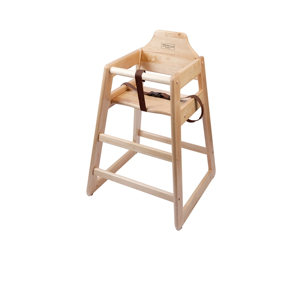 GENWARE | WOODEN HIGH CHAIR - LIGHT WOOD | HCHAIR-LW