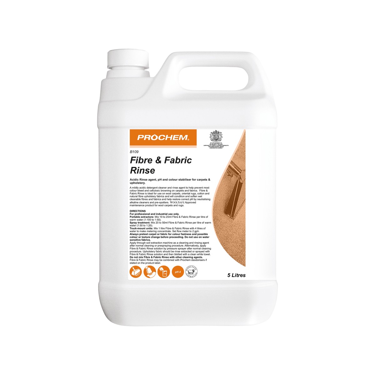 PROCHEM | FIBRE AND FABRIC RINSE X 5 LTR | B109-05 | 2520