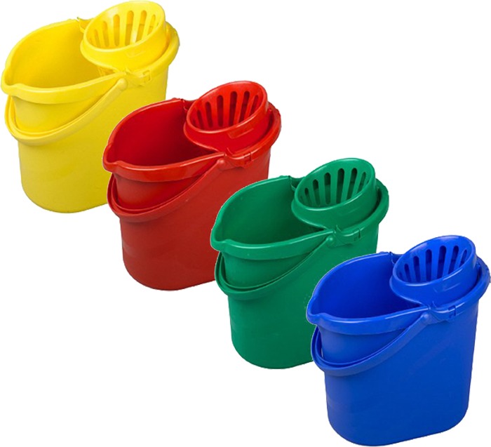 HILL BRUSH | HEAVY DUTY PLASTIC SOCKET MOP BUCKET X 12 LTR | MBK7
