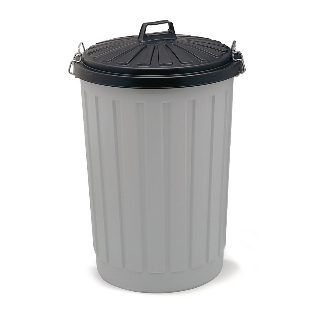 ADDIS | DUSTBIN GREY C/W BLACK LID X 90 LTR | 510756