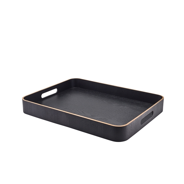 GENWARE | BLACK WOOD VENEER BUTLERS TRAY 50 X 38CM | WVT-B5038BK