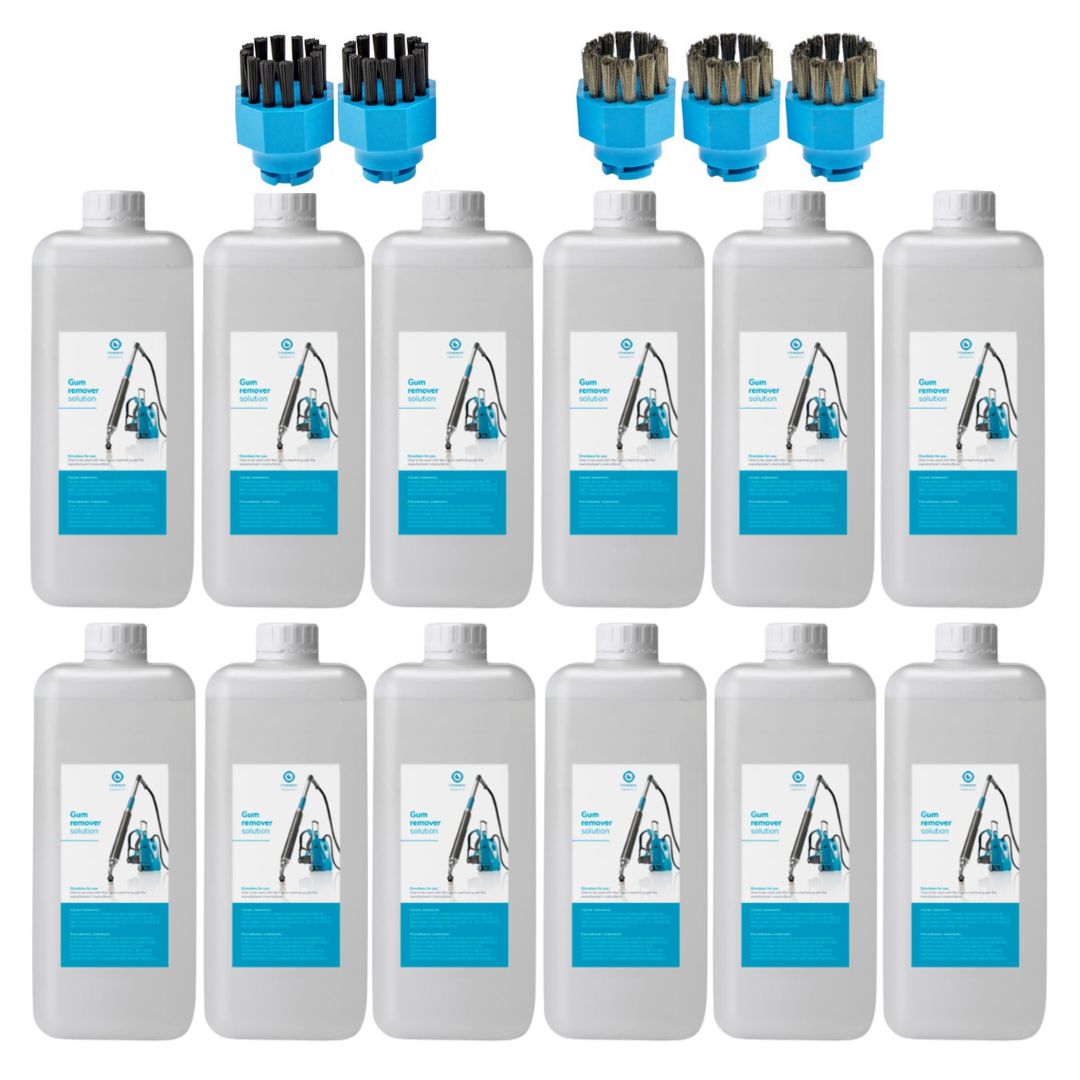 I-TEAM | I-REMOVE SERVICE BOX FOR BATTERY POWERED MACHINE C/W 12 X 1L LIQUID & NOZZLE BRUSHES | K.1.S.106.0157.1