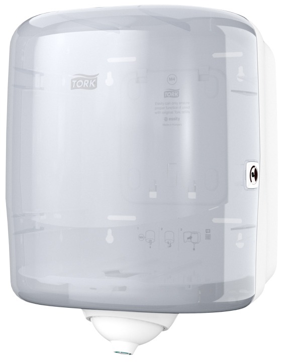 TORK |  M4 REFLEX SINGLE SHEET CENTREFEED DISPENSER - CLEAR WHITE | 473190