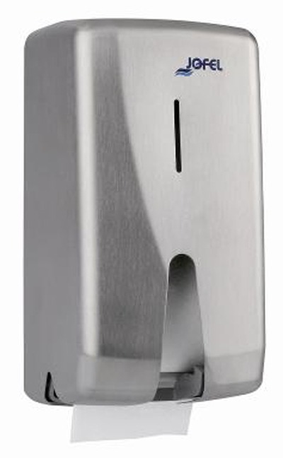 JOFEL | TWIN STACKING TOILET ROLL DISPENSER STAINLESS STEEL | AF55000
