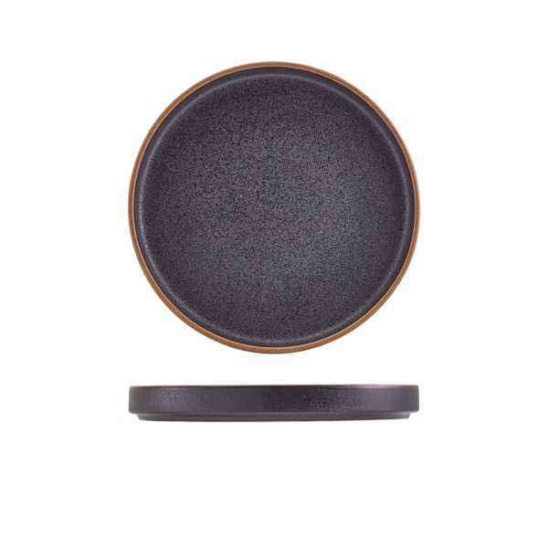 GENWARE | KAVA BLACK STONEWARE PRESENTATION PLATE 20CM X 6 | LP-KBK20