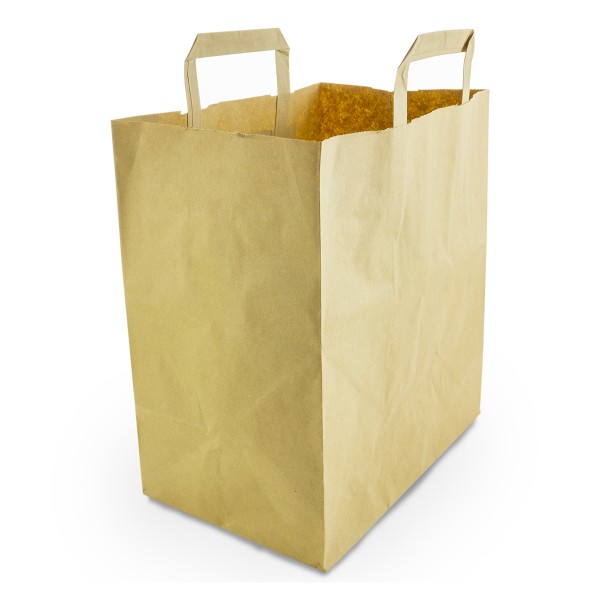 VEGWARE | PAPER CARRIER RECYCLED LARGE BROWN X 250 | W10CARR | 42200
