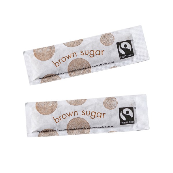 FAIRTRADE SUGAR STICKS BROWN X 1000