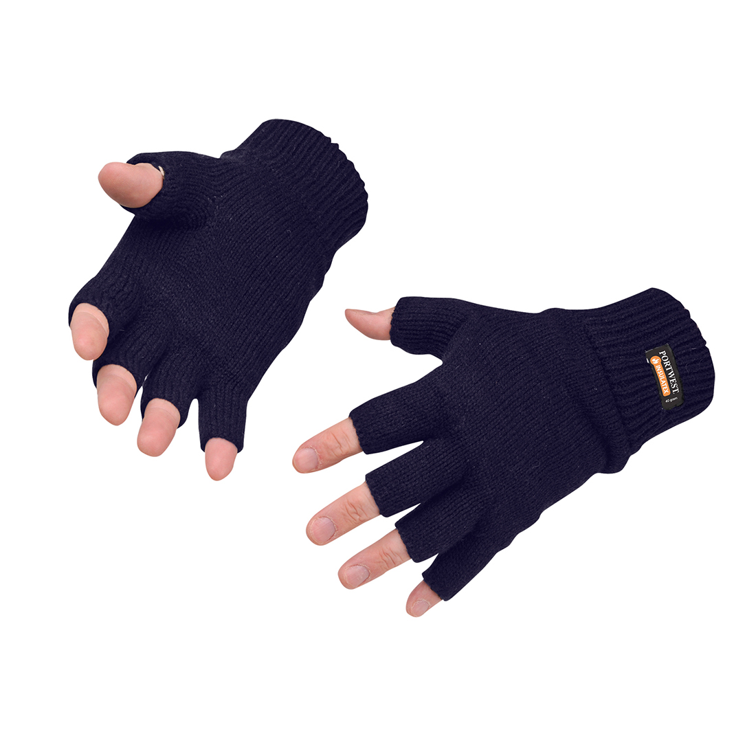 PORTWEST | FINGERLESS THINSULATE KNIT GLOVE - NAVY BLUE | GL14NAR