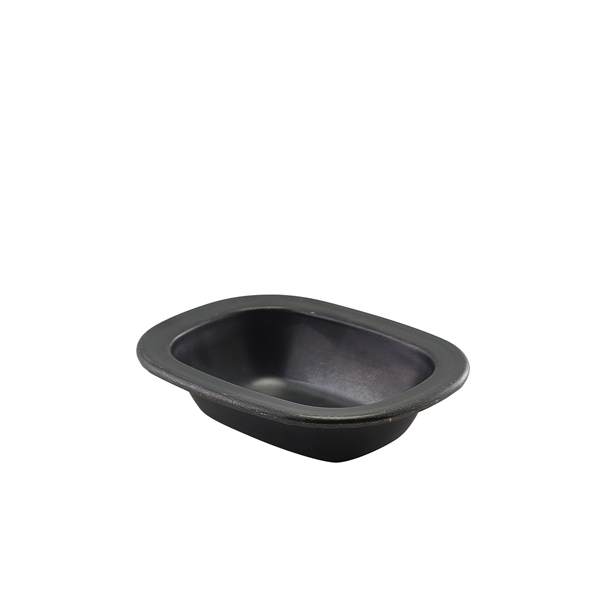 GENWARE | BLACK VINTAGE STEEL PIE DISH 16CM X 12 | SPD16BKV