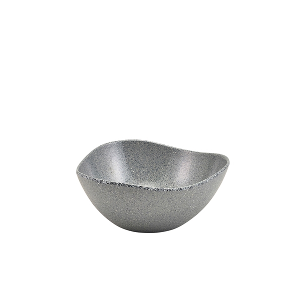 GENWARE |  GREY GRANITE MELAMINE TRIANGULAR BUFFET BOWL 25 CM | MELTRB-25G