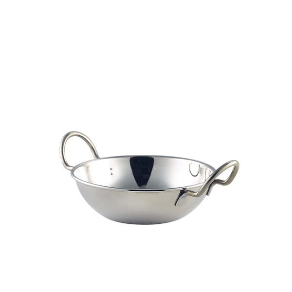 GENWARE | STAINLESS STEEL BALTI DISH 13CM WITH HANDLES X 12 | BD13