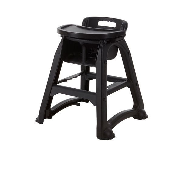 GENWARE | BLACK PP STACKABLE HIGH CHAIR | HCHAIR-PPBK