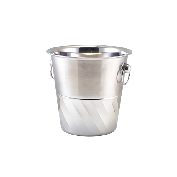 GENWARE |  STAINLESS STEEL SWIRL WINE BUCKET | 26203SW