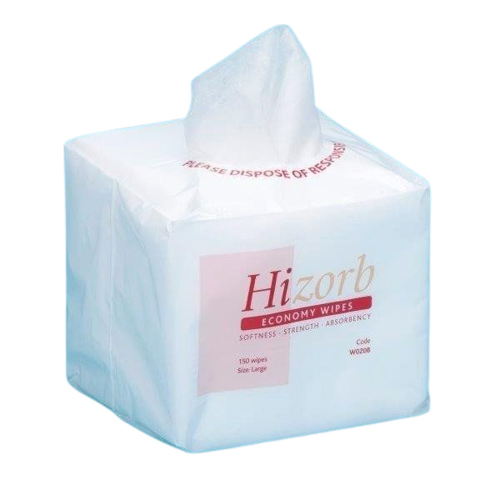 HIZORB |  ECONOMY DRY NURSING WIPES X 150 | W020B
