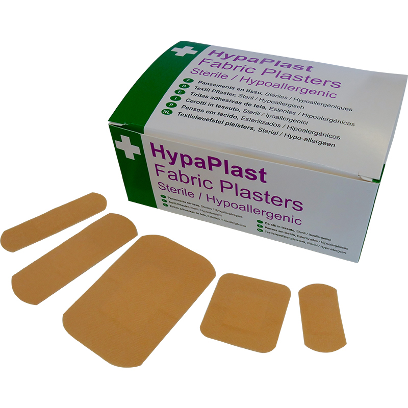 SAFETY FIRST AID | HYPA PLAST STERILE ASSORTED FABRIC PLASTER X 100 | D8010PK10