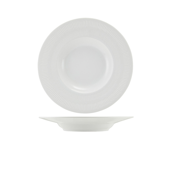 GENWARE | INCISE PORCELAIN SOLARA WINGED SOUP BOWL 24CM X 4 | WB-ISL24