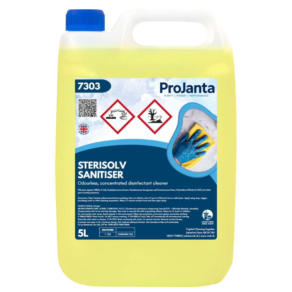 PROJANTA | STERISOLV ODOURLESS CLEANER & SANITISER X 5 LTR | 7303