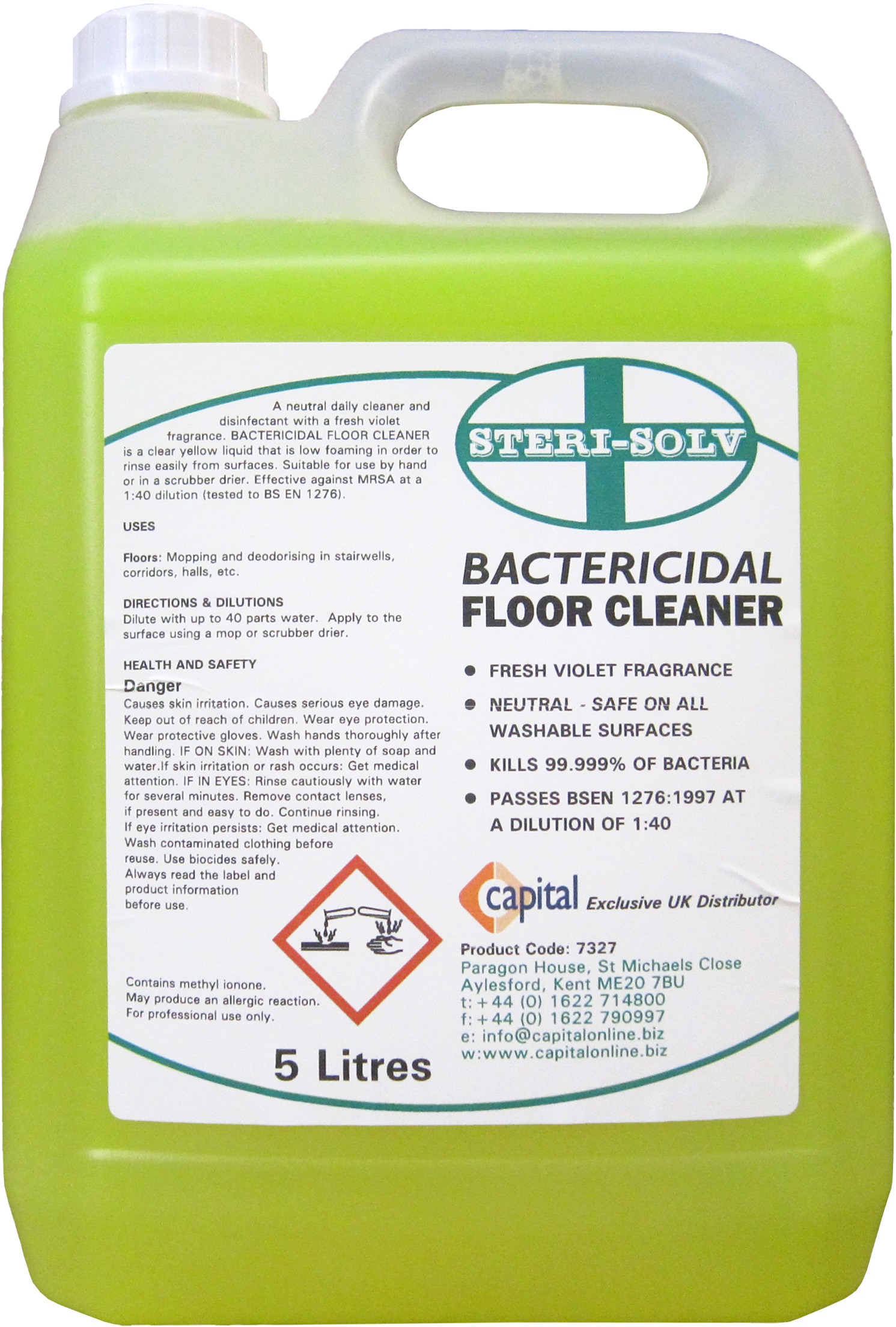 STERI-SOLV |  BACTERICIDAL FLOOR CLEANER X 5 LTR | 810