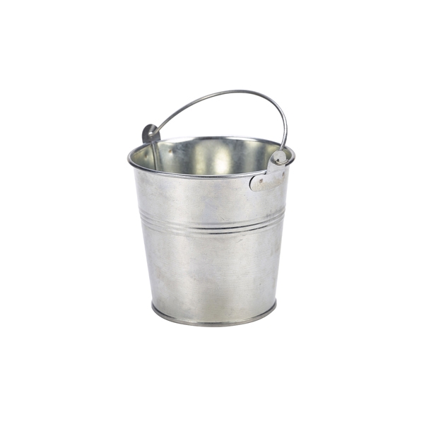 GENWARE | GALVANISED STEEL SERVING BUCKET 12CM DIA X 12 | GSB12
