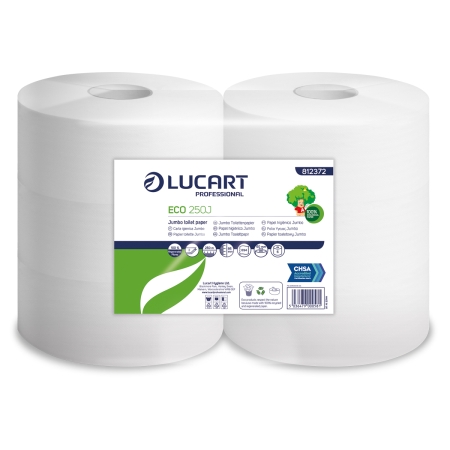 LUCART | ECO 250J MIDI JUMBO 2 PLY TOILET ROLLS 250M X 6 | 812372