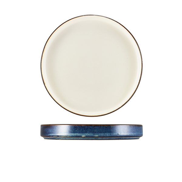 GENWARE | TERRA PORC AQUA BLUE TWO TONE PRESENTATION PLATE 21CM X 6 | PRT-PBL21