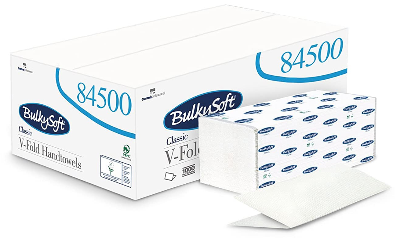 BULKYSOFT | 2 PLY WHITE BULKY SOFT PREMIUM INTERFOLD TOWELS X 4000 | 84500