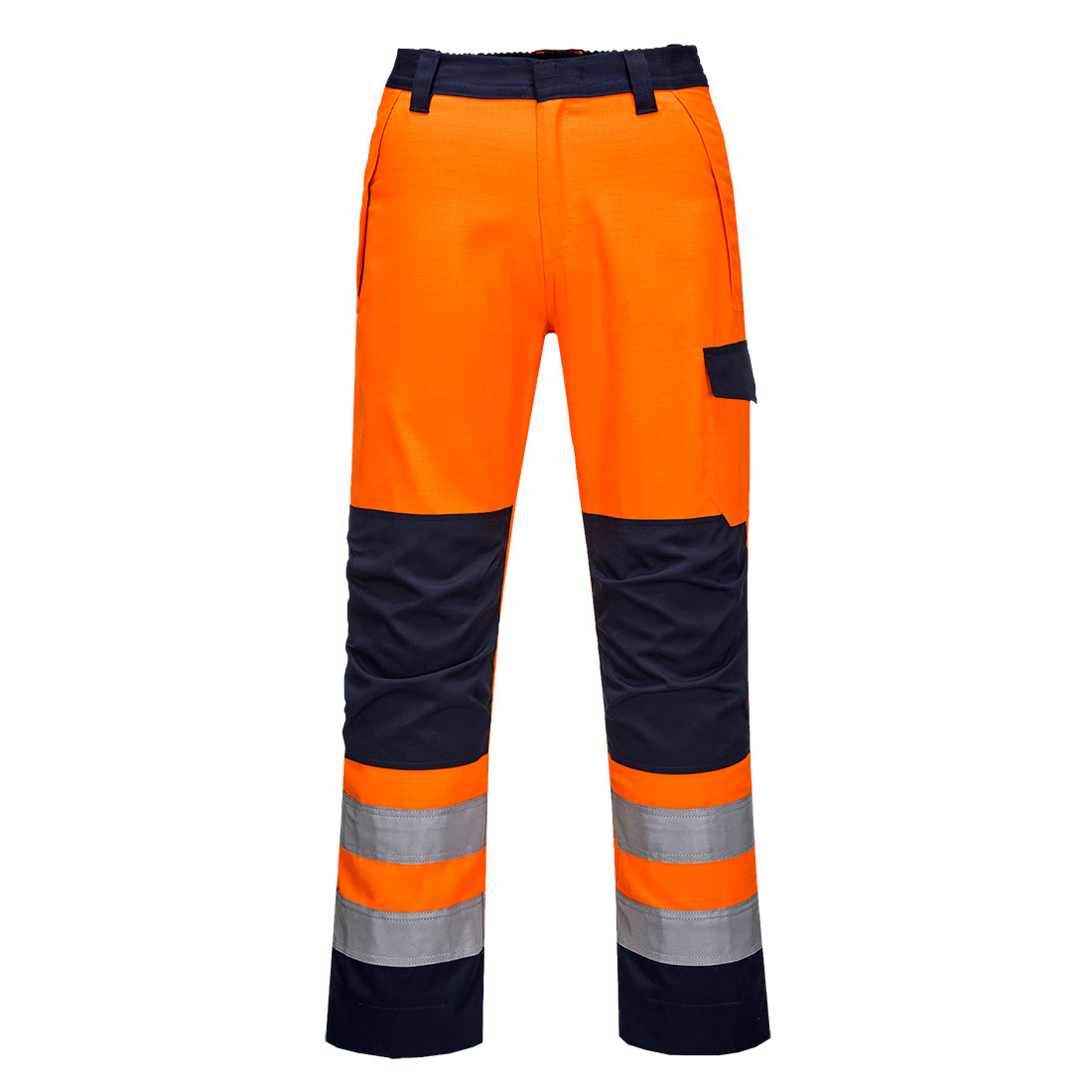 PORTWEST | MODAFLAME HVO TROUSERS REGULAR ORANGE/NAVY LARGE | MV36ONRL