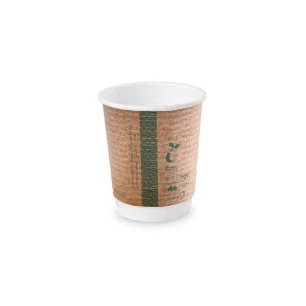 VEGWARE | 79-SERIES DOUBLE WALL CUP KRAFT 8OZ X 500 | VDW-8 | 42156