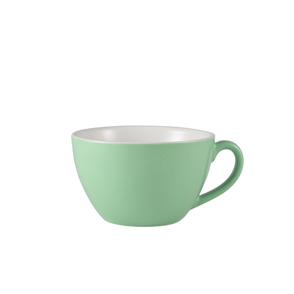 GENWARE |  PORCELAIN GREEN BOWL SHAPED CUP 34CL/12OZ X 6 | 322134GR