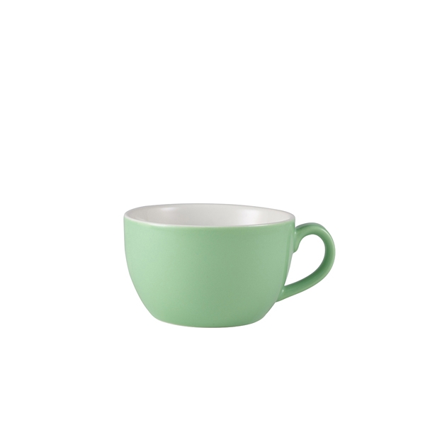 GENWARE |  PORCELAIN GREEN BOWL SHAPED CUP 25CL/8.75OZ X 6 | 322125GR