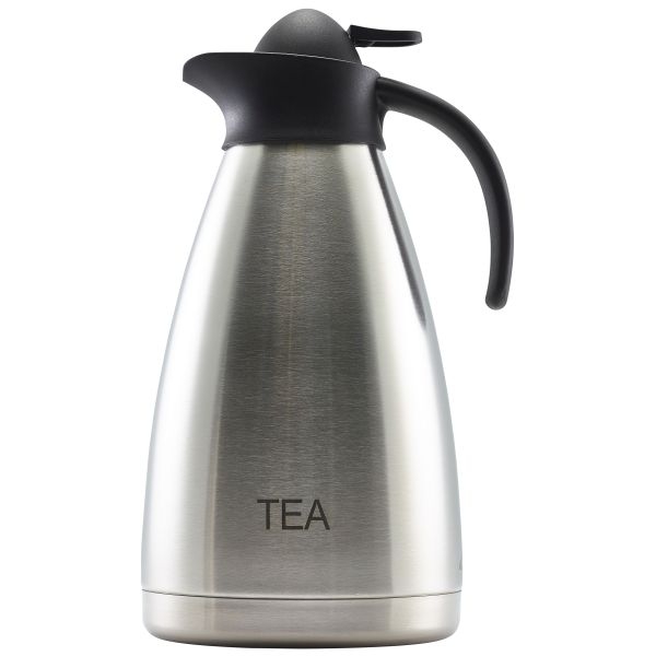 GENWARE | TEA INSCRIBED STAINLESS STEEL CONTEMPORARY JUG 2 LTR | V2055TEA