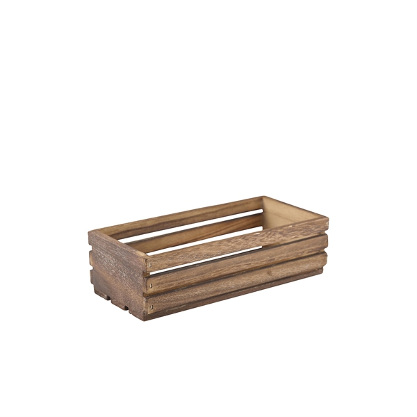 GENWARE |  DARK RUSTIC WOODEN CRATE 25 X 12 X 7.5 CM | TR216