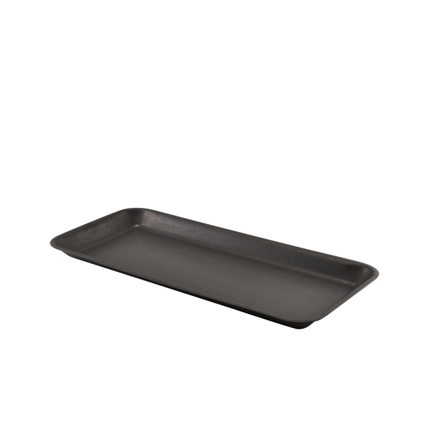 GENWARE | BLACK VINTAGE STEEL TRAY 36 X 16.5CM X 12 | SST3616BKV