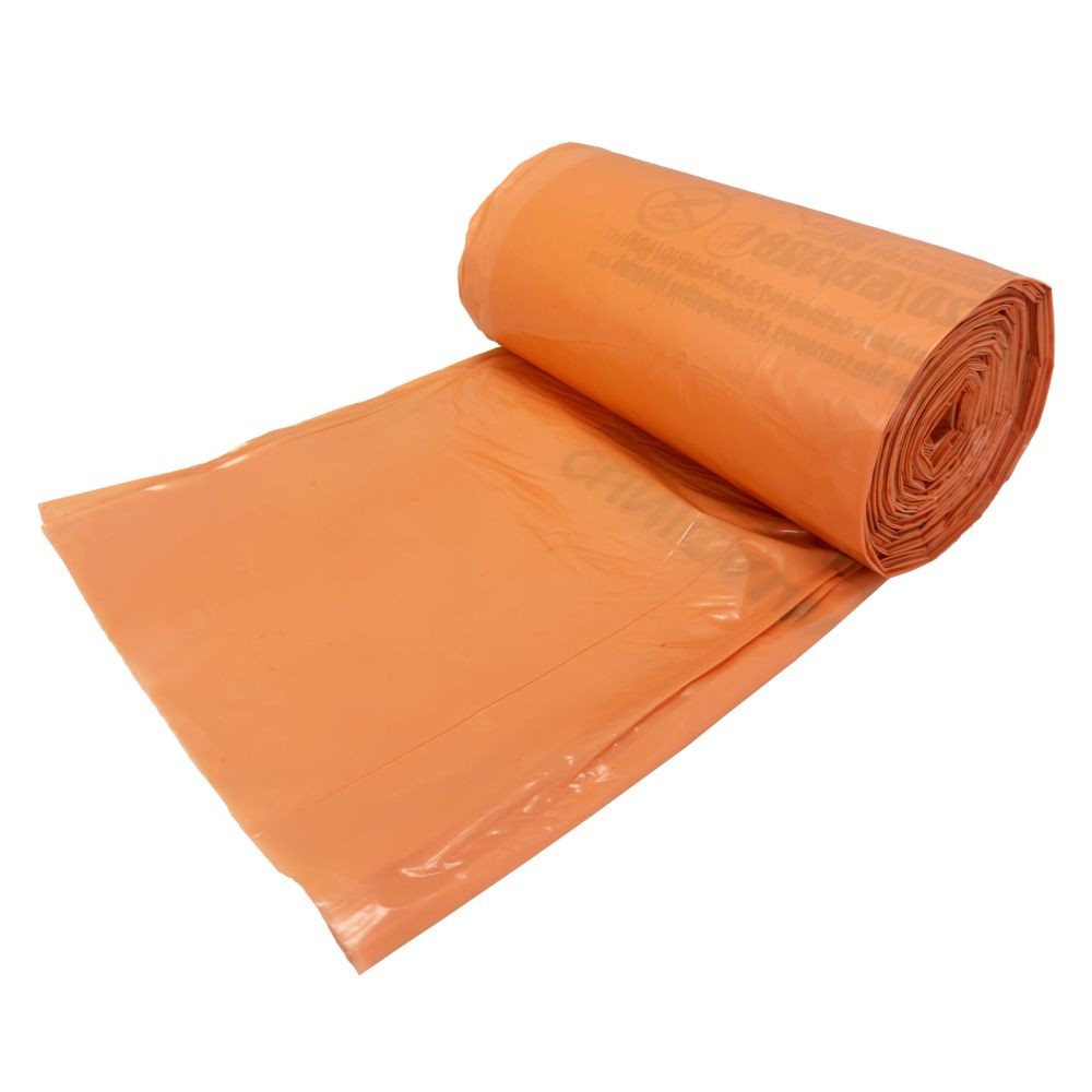 POLYCO HEALTHLINE | ORANGE CLINICAL WASTE SACKS 432 X 660MM 20L X 500 | AT50/CWMD2
