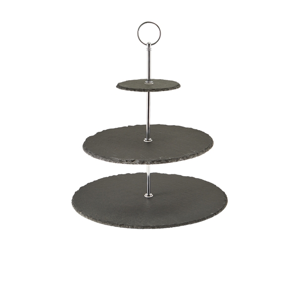 GENWARE |  SLATE 3-TIER CAKE STAND 12 / 25 / 30 CM | SLT-3TCS