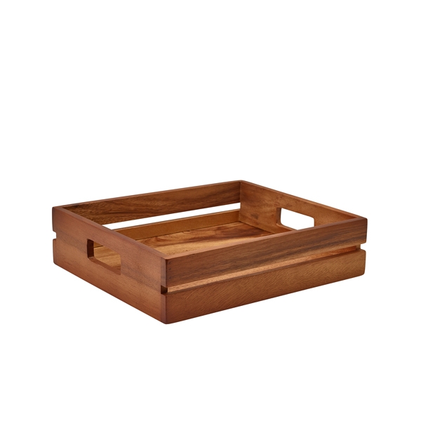 GENWARE | ACACIA WOOD LOW BOX/ RISER GN 1/2 | RSR-WL3226