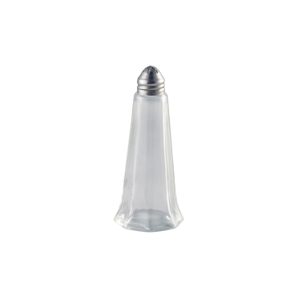 GENWARE | GLASS LIGHTHOUSE PEPPER SHAKER SILVER TOP X 12 | KC002