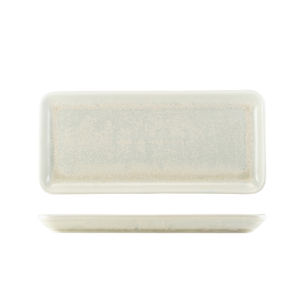 GENWARE | TERRA PORCELAIN PEARL NARROW RECT PLATTER 31 X 14CM X 6 | NR-PPL30
