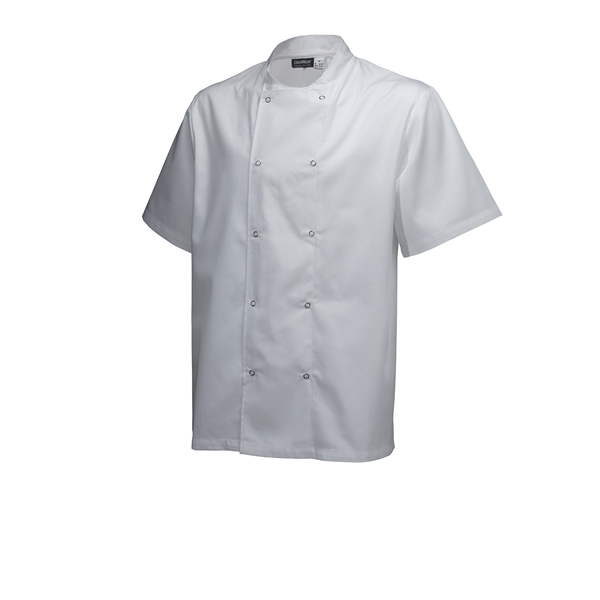 GENWARE | BASIC STUD JACKET (SHORT SLEEVE) WHITE S | NJ18-S