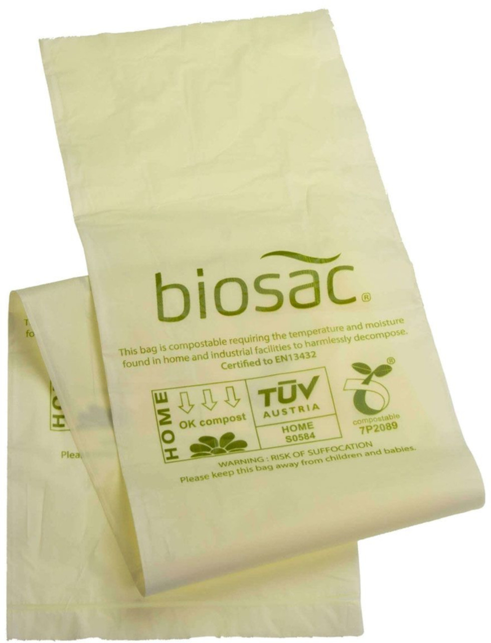 PMC | BIOSAC GREEN COMPOSTABLE BIN LINER 250 X 400 X 360MM 7 LTR X 1040 | X300